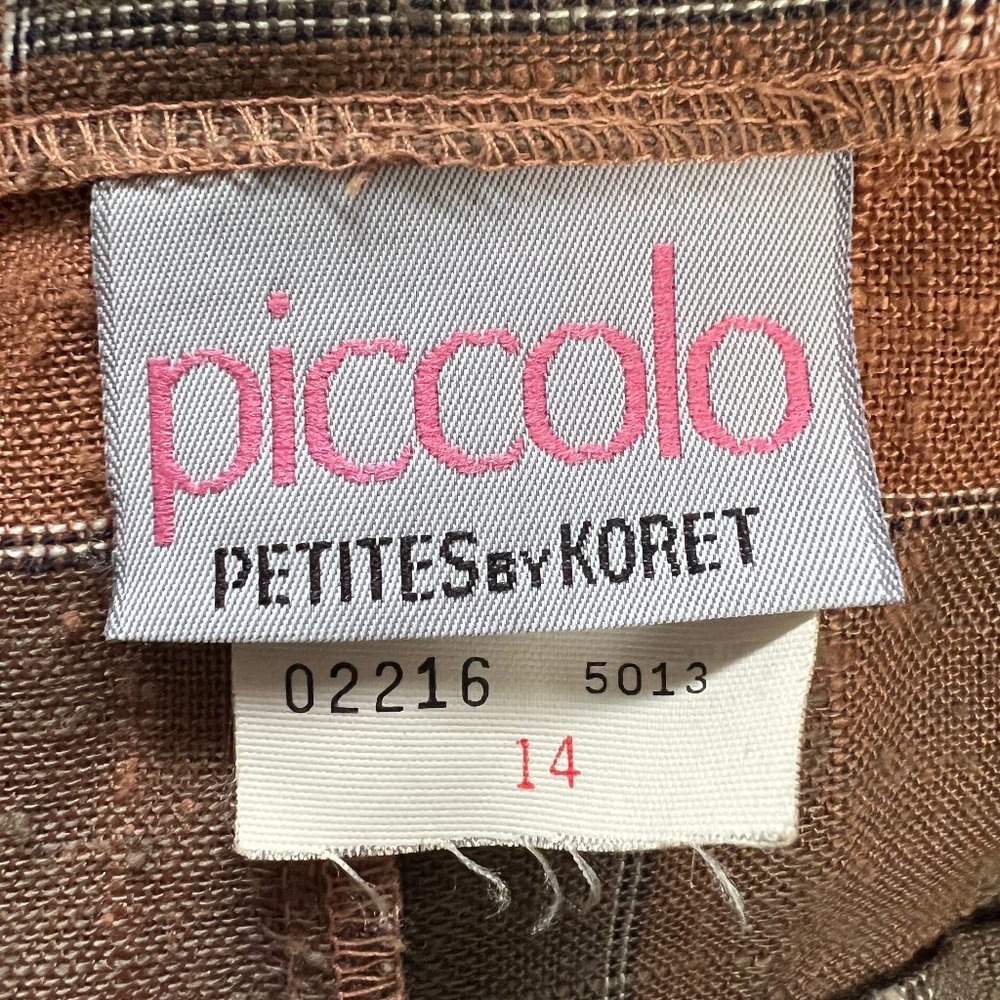 Vintage Union Made Plaid Pleated Midi Skirt High Rise Knit Preppy Tartan Pockets - Picture 6 of 8